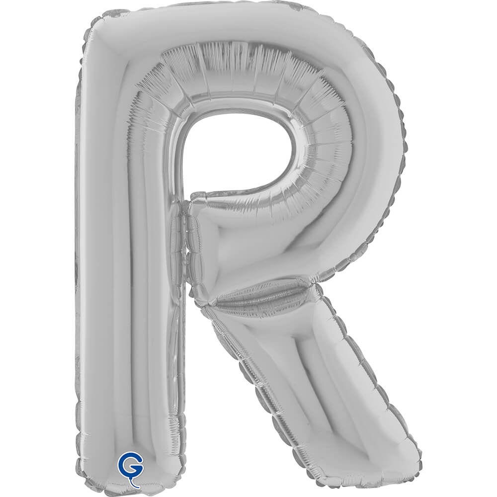 Letter R silver 26" (W)