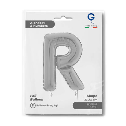 Letter R silver 26" Balloon