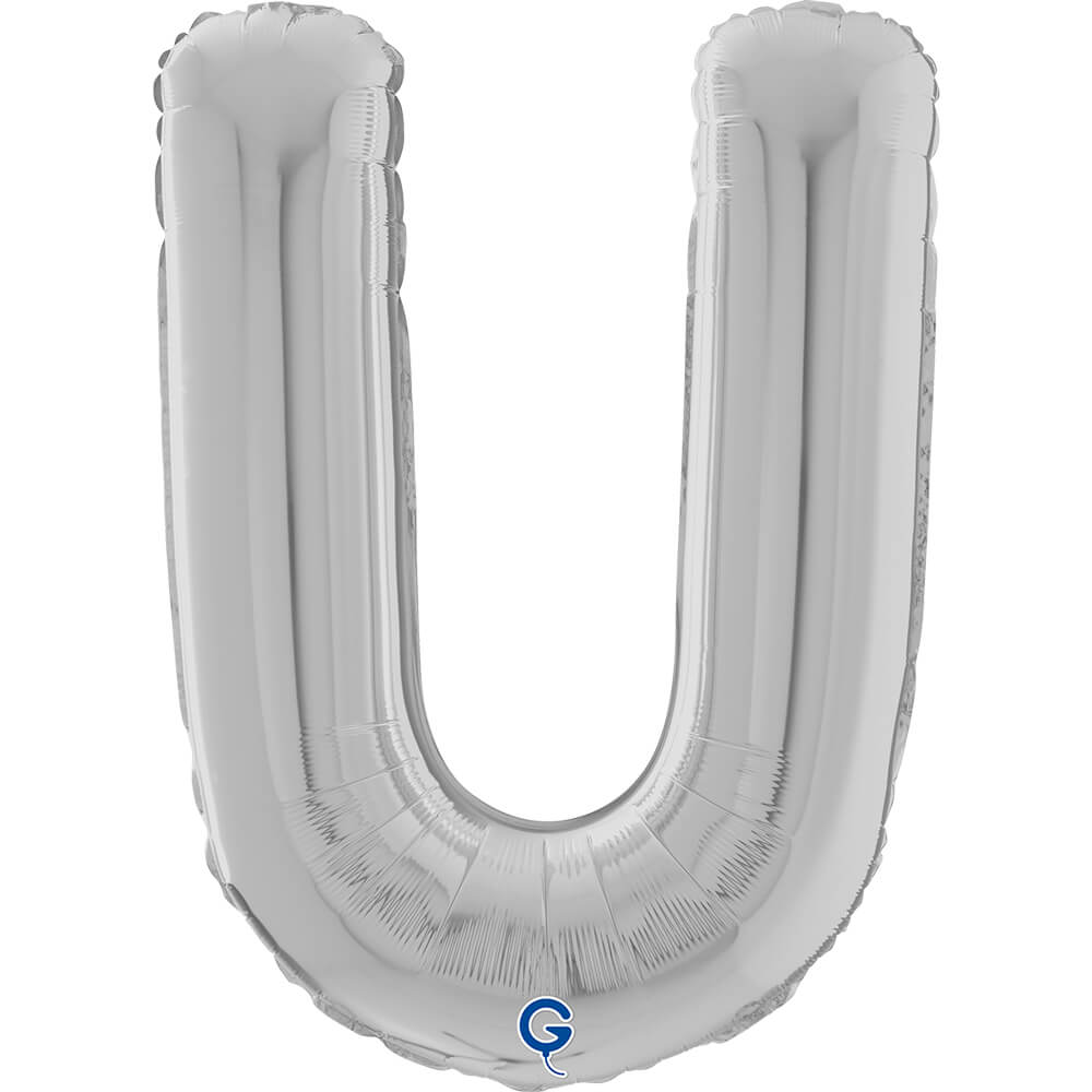 Letter U silver 26" (W)