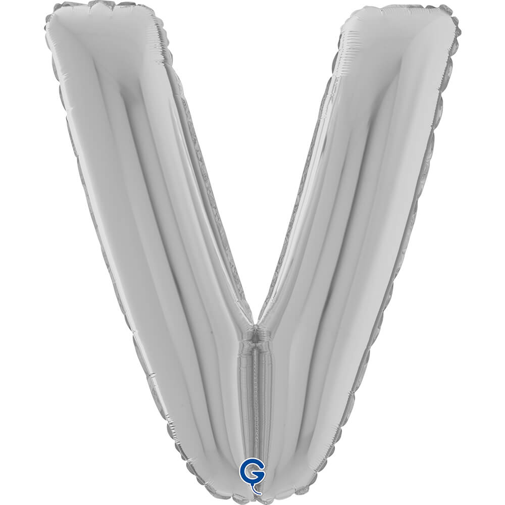 Letter V silver 26" (W)