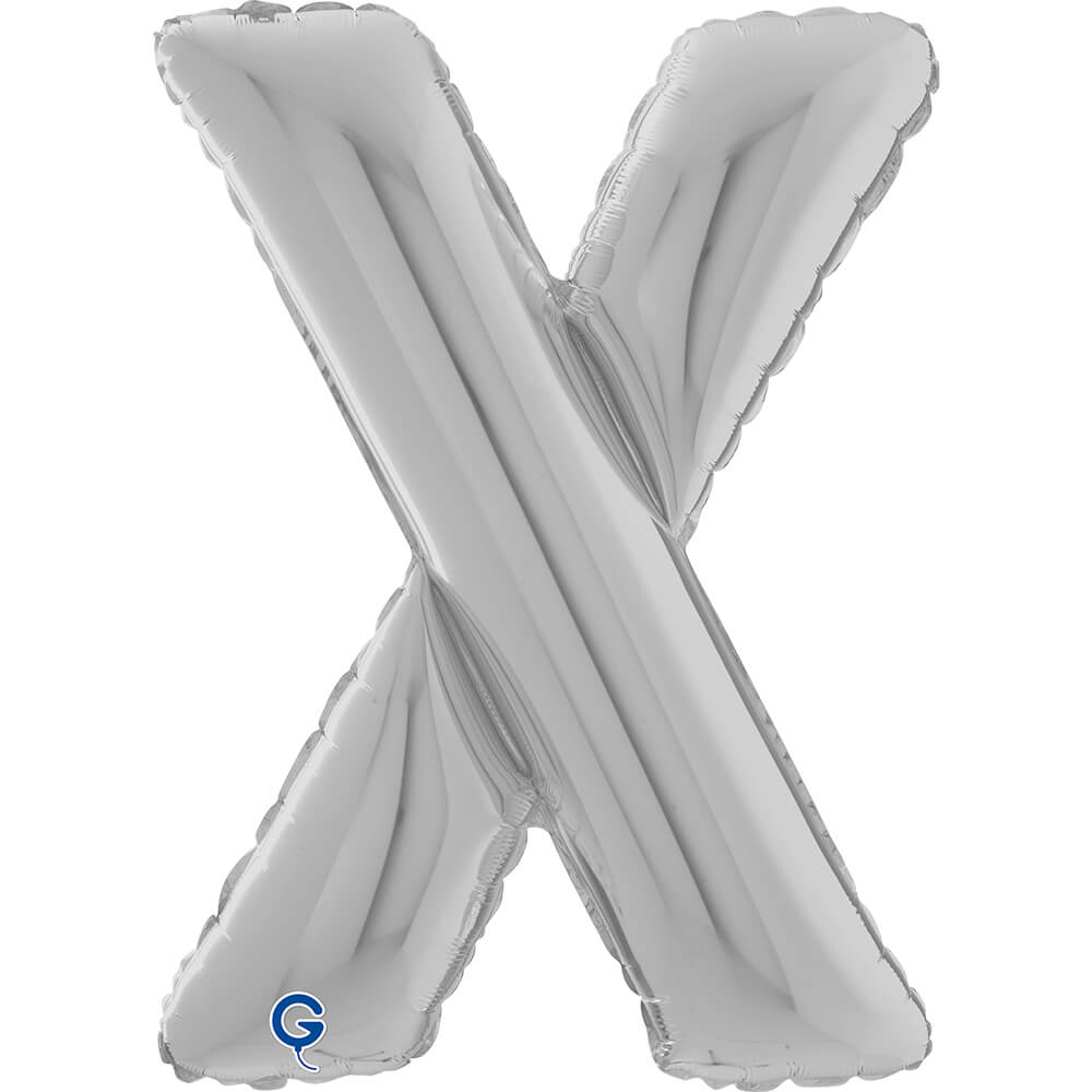 Letter X silver 26" (W)