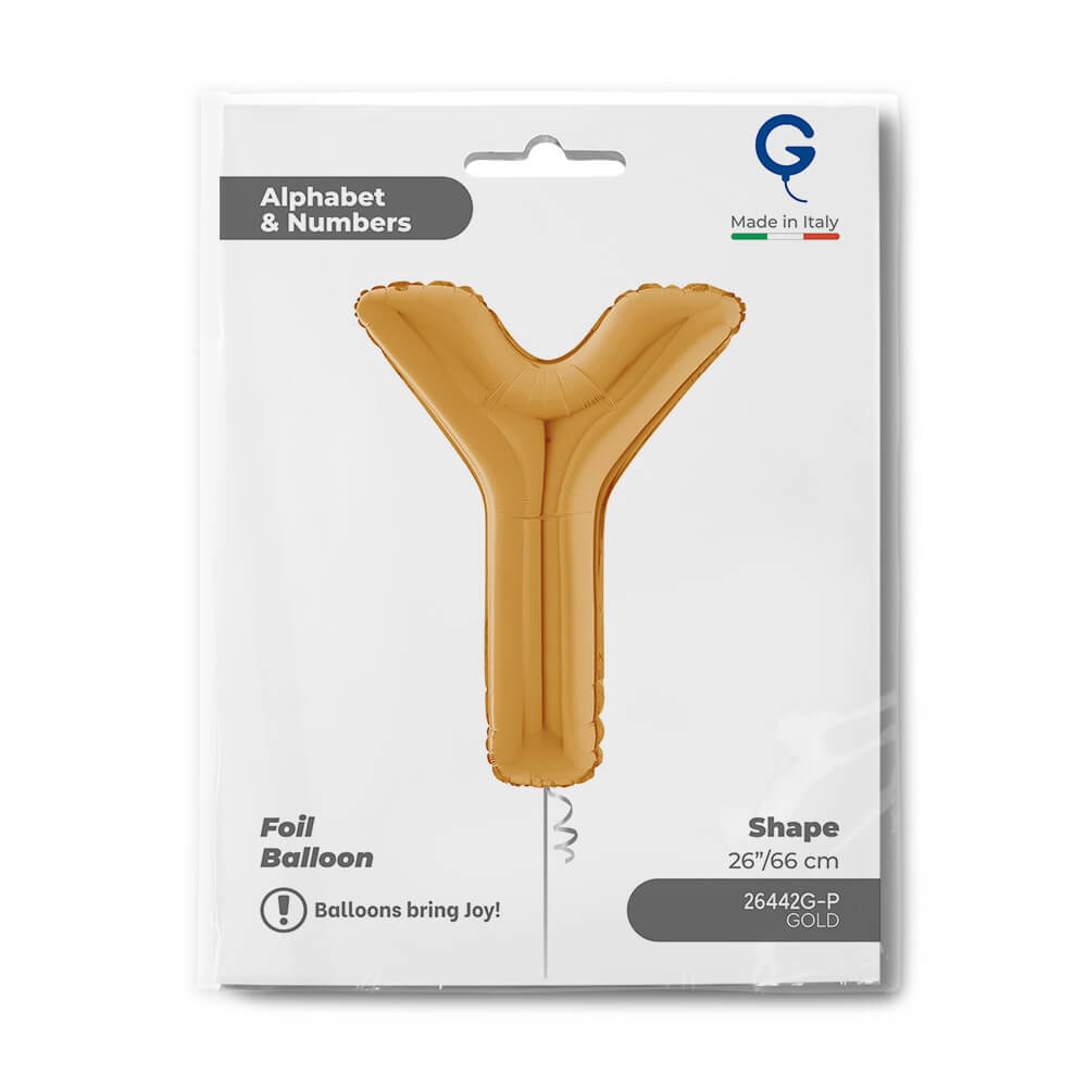 Letter Y gold 26" Balloon