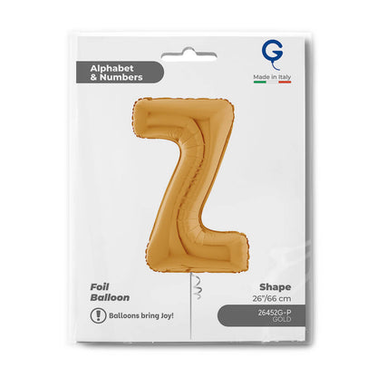 Letter Z gold 26" Balloon