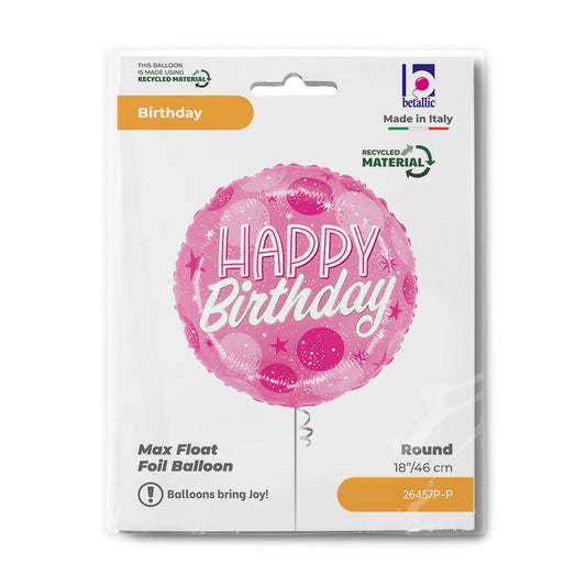 R18 B-Day Pink Sparkle Dots