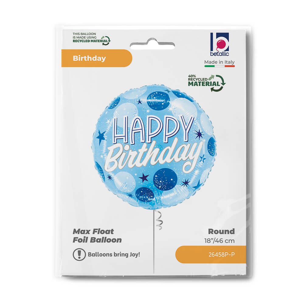 B-Day Blue Sparkle Dots Single Pack