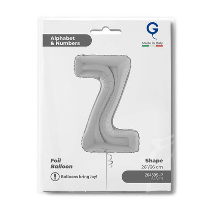 Letter Z silver 26" Balloon