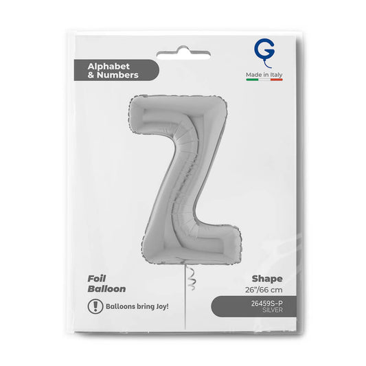 Letter Z silver 26" Balloon