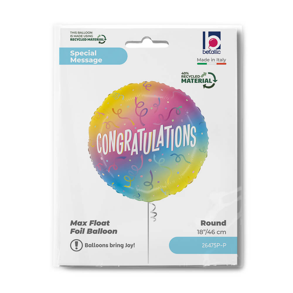 Congrats Ombre Balloon