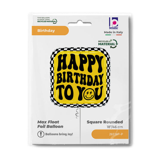 SR18 Smiley Checkerboard Birthday
