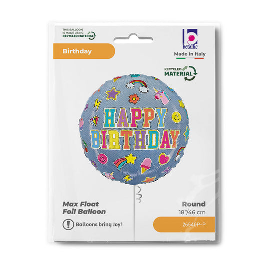 R18 Birthday Denim Patches
