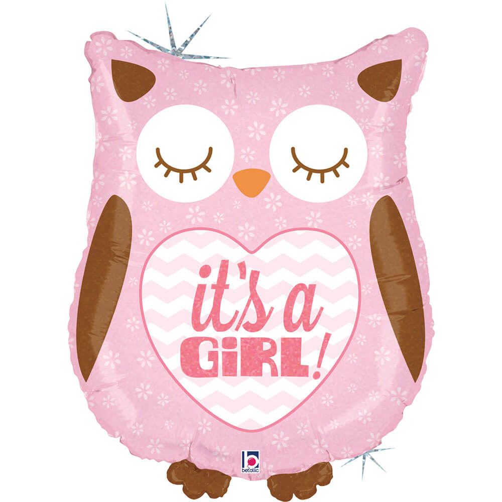 It's A Girl Baby Owl (W)
