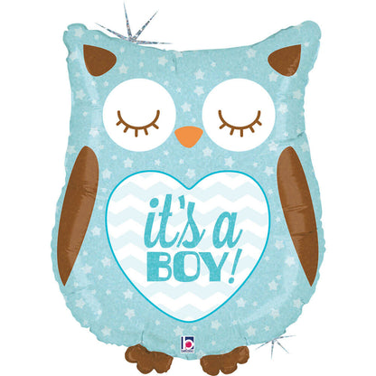 It's A Boy Baby Owl (W)