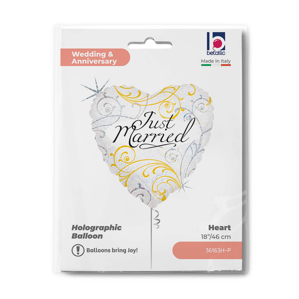 JUST MARRIED FILIGREE 18"M