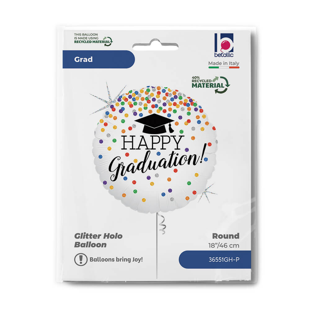GLITTERING GRAD CONFETTI 18"M