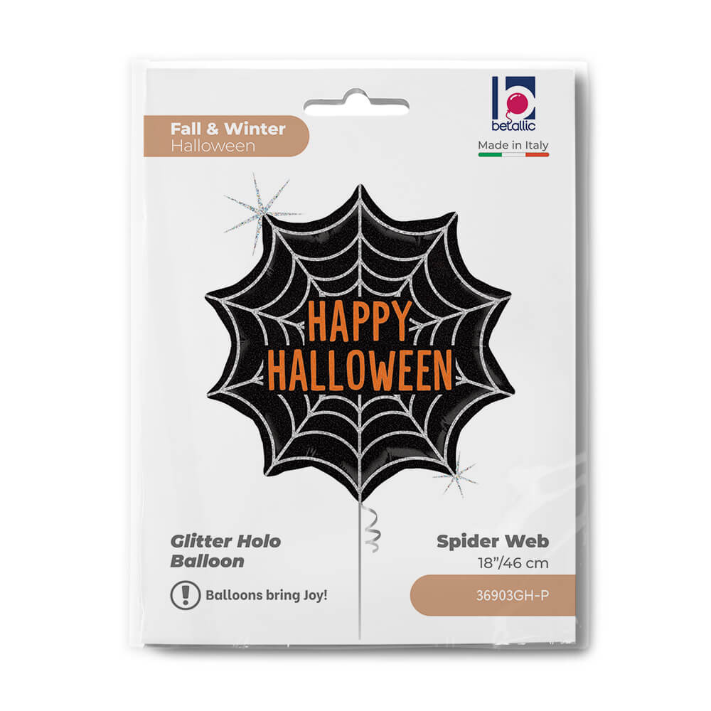 Halloween Spider Web Holographic Balloon