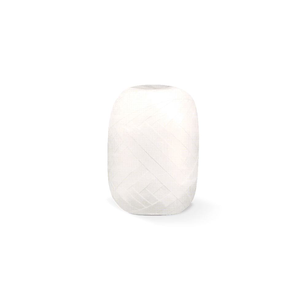 White Ribbon 20m x 5mm white decorative ribbon roll for gifts, balloons and party decor