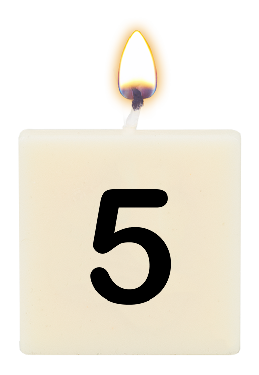 Letter candle - 5