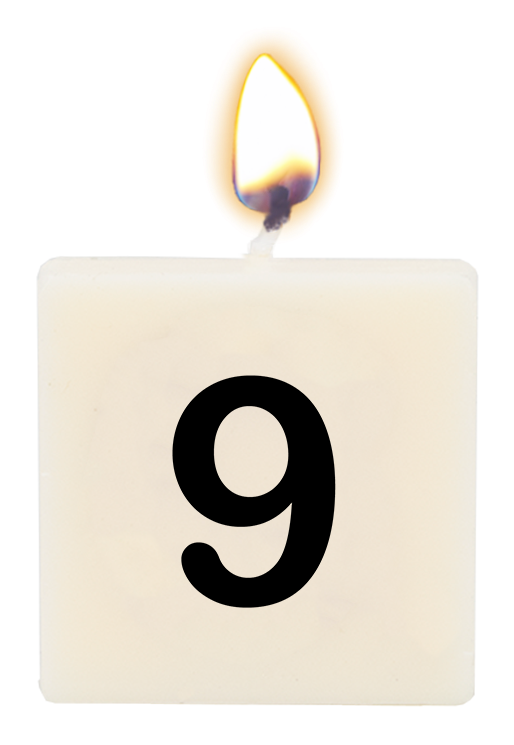 Letter candle - 9