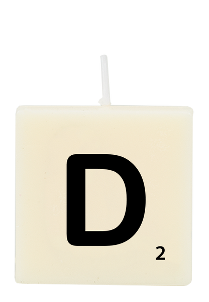 Letter candle - D