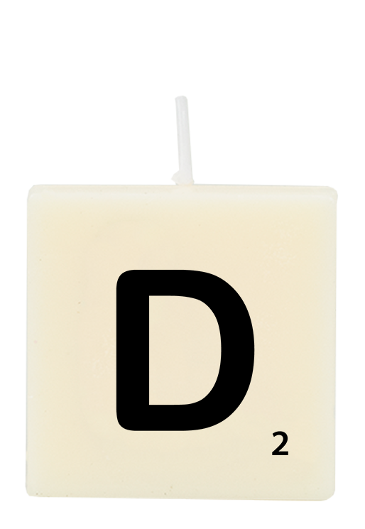Letter candle - D