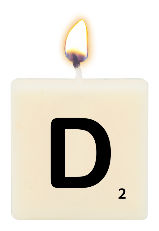 Letter candle - D