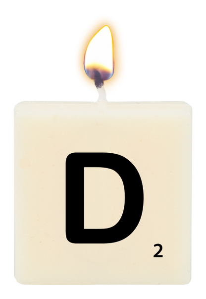 Letter candle - D