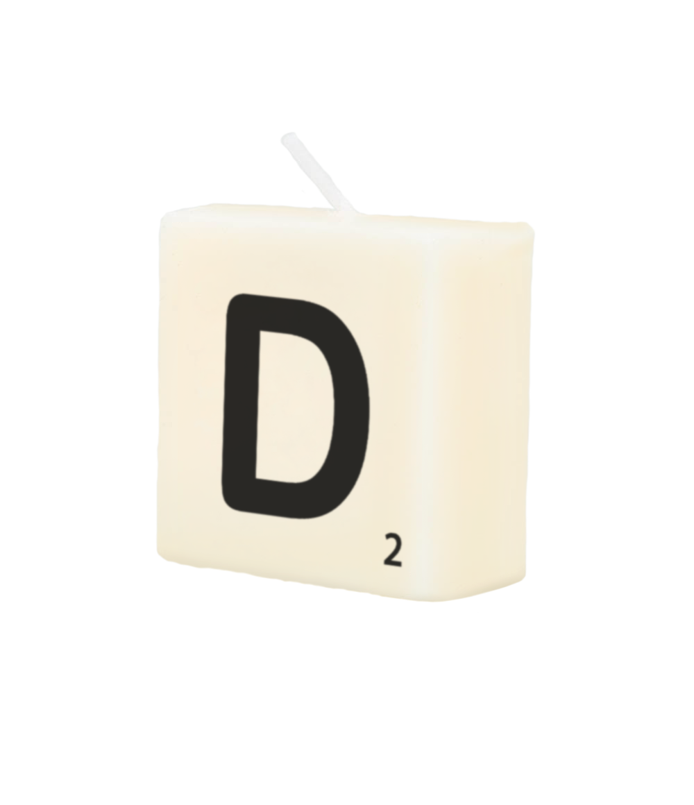 Letter candle - D