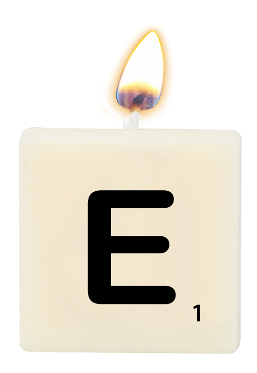 Letter candle - E