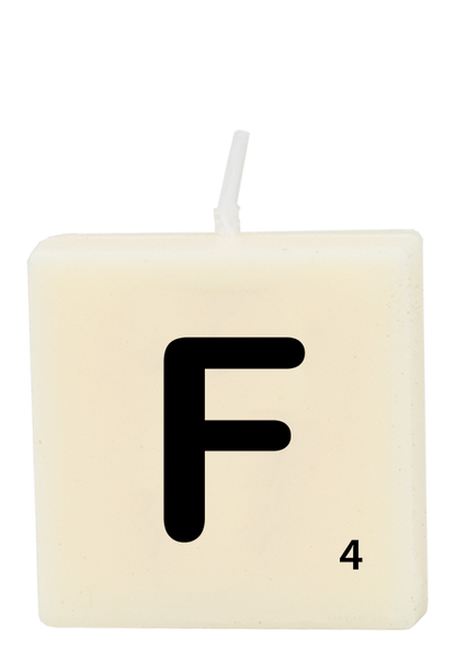 Letter candle - F