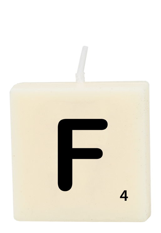 Letter candle - F