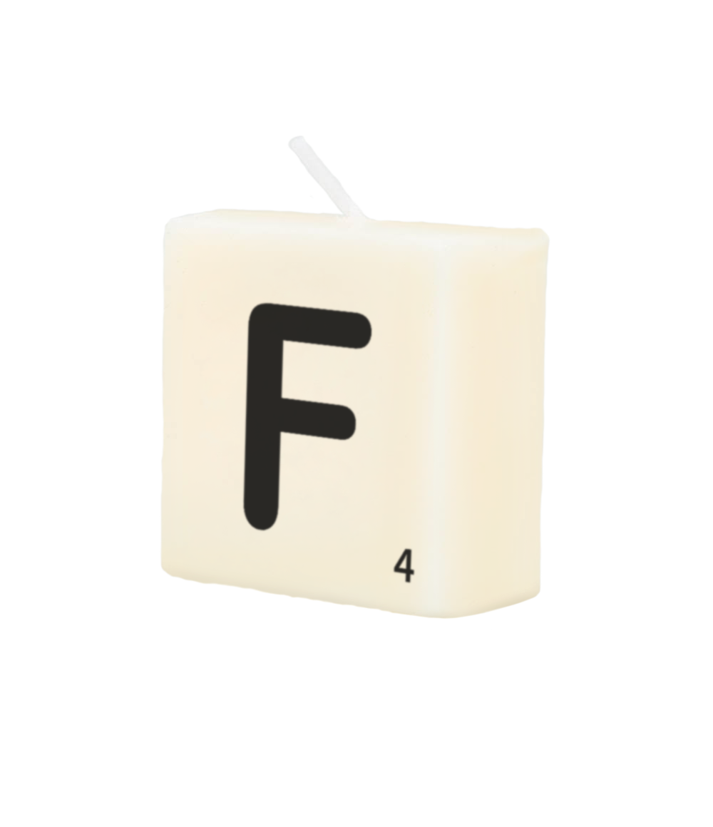 Letter candle - F