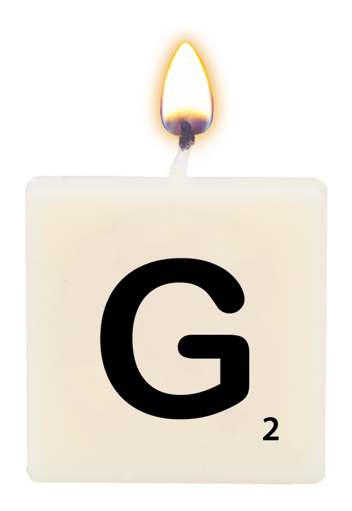 Letter candle - G