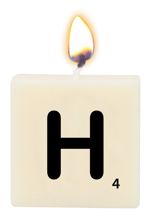 Letter candle - H