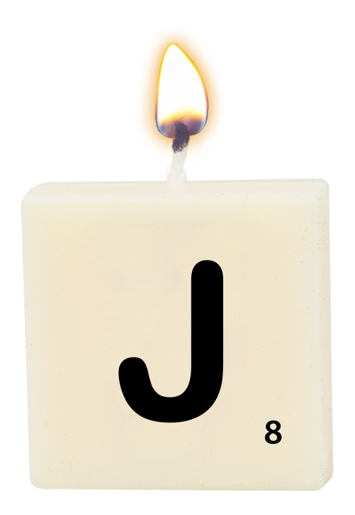 Letter candle - J