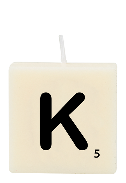 Letter candle - K