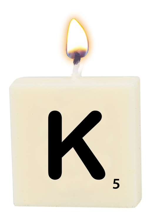 Letter candle - K