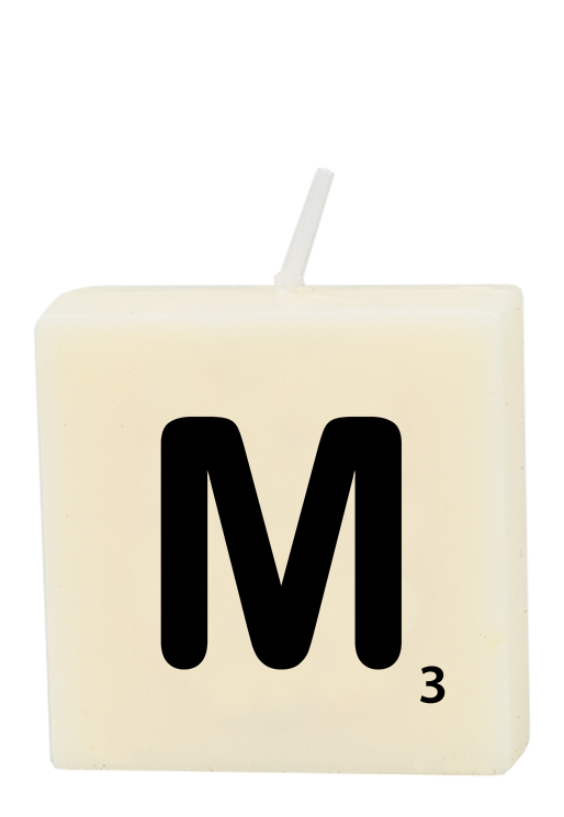 Letter candle - M