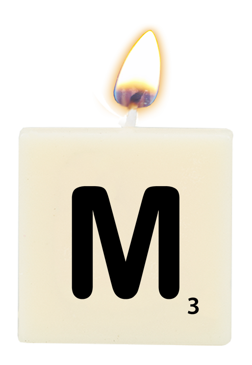 Letter candle - M