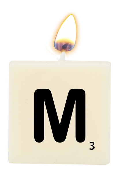 Letter candle - M