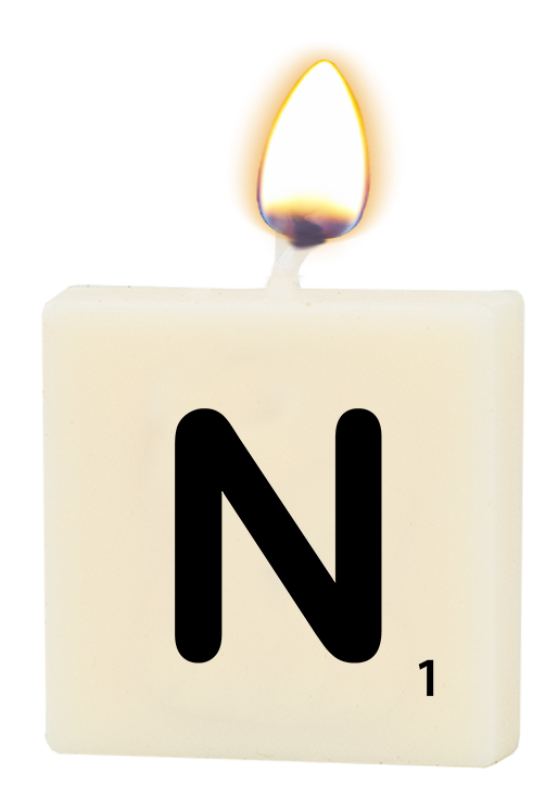 Letter candle - N