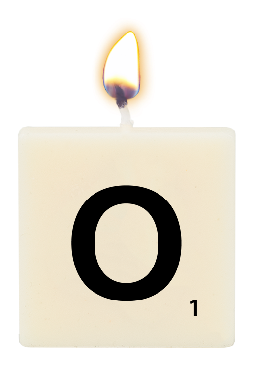 Letter candle - O