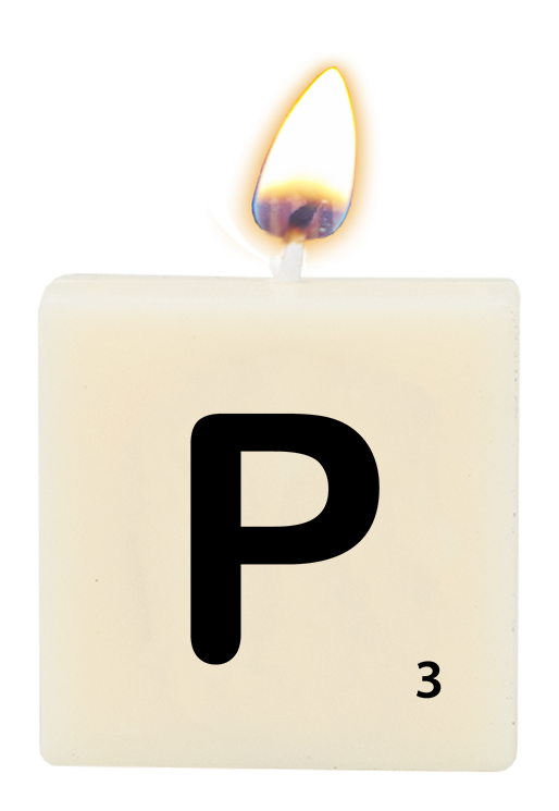 Letter candle - P