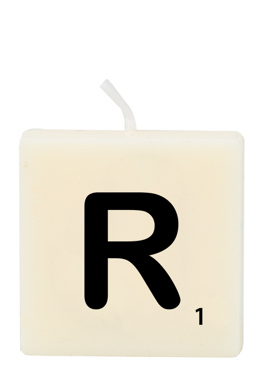 Letter candle - R