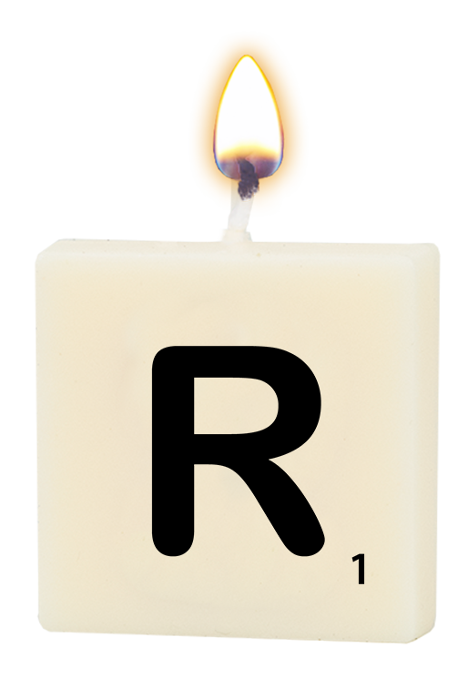 Letter candle - R