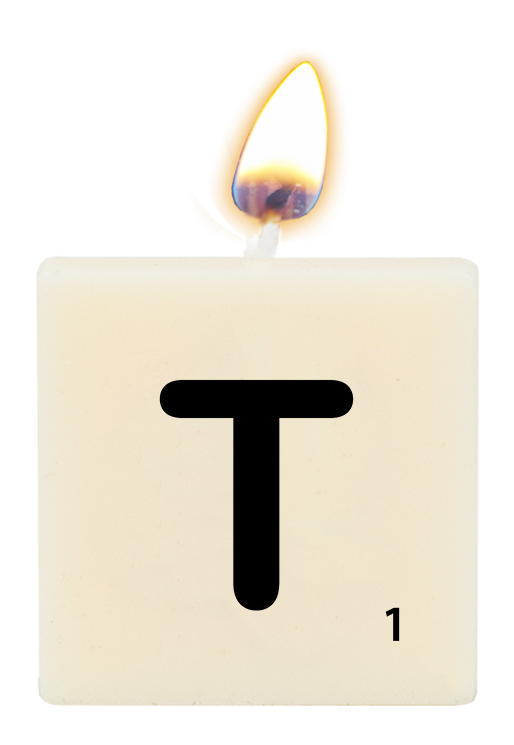 Letter candle - T