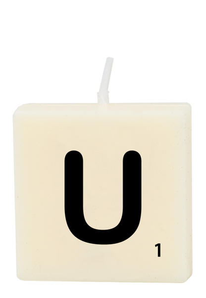 Letter candle - U