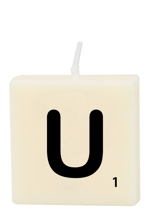 Letter candle - U