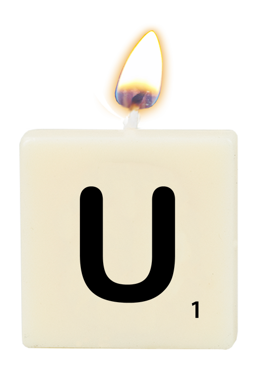 Letter candle - U