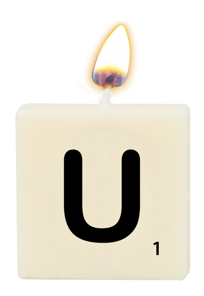 Letter candle - U