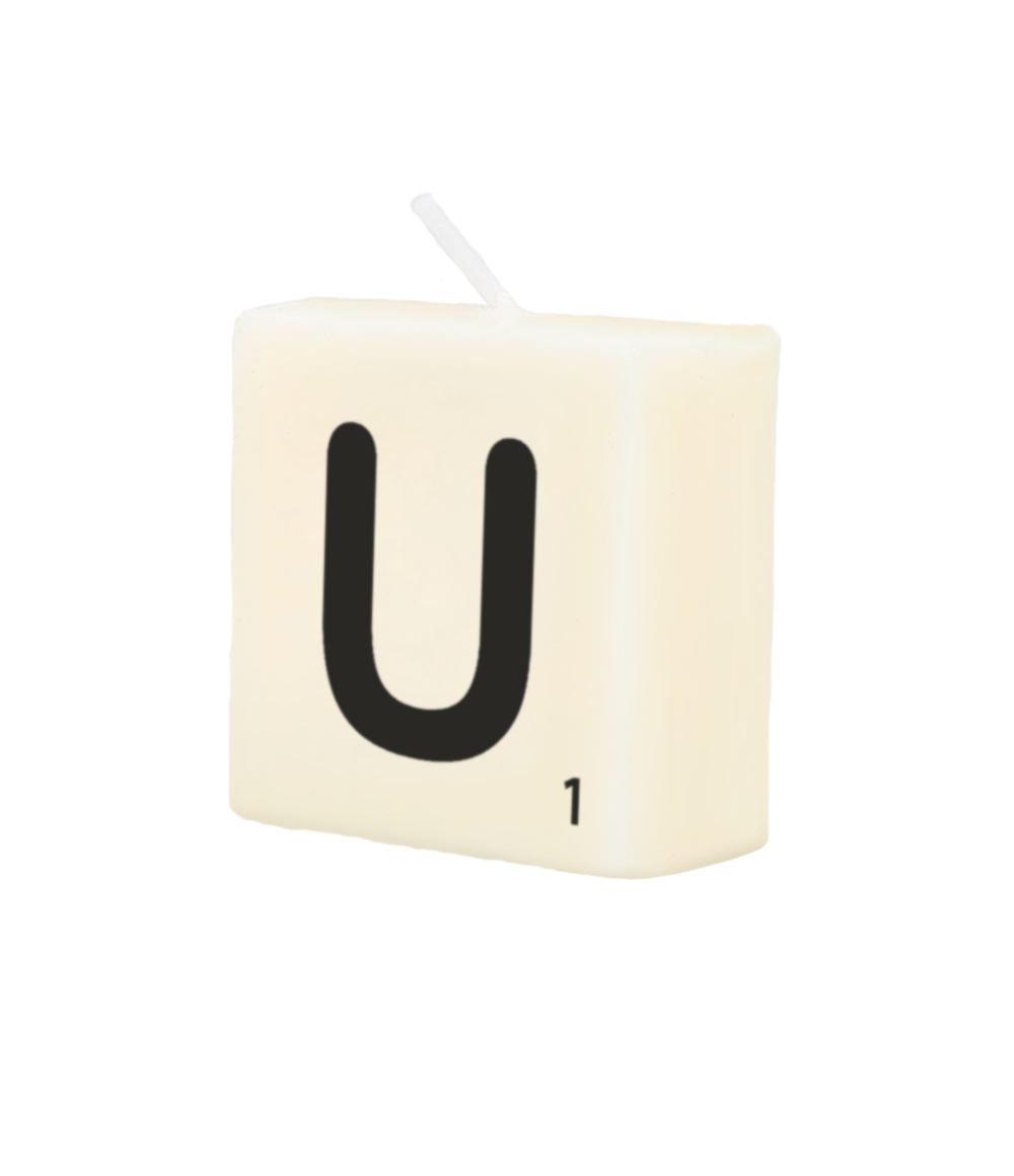 Letter candle - U
